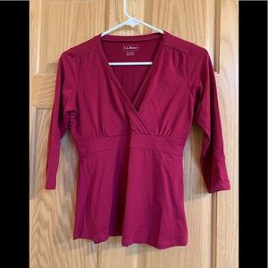 Magenta Knit LLBean Surplice top